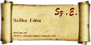 Szőke Edna névjegykártya